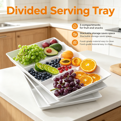 Divided Serving Tray Set