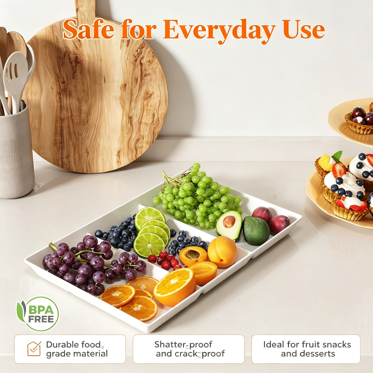 Divided Serving Tray Set