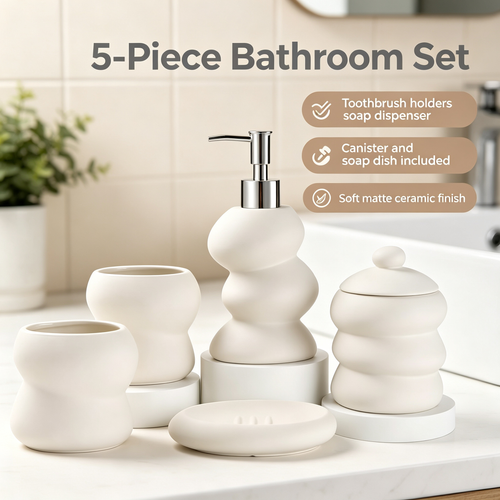 5-Piece Bathroom Accessories Set