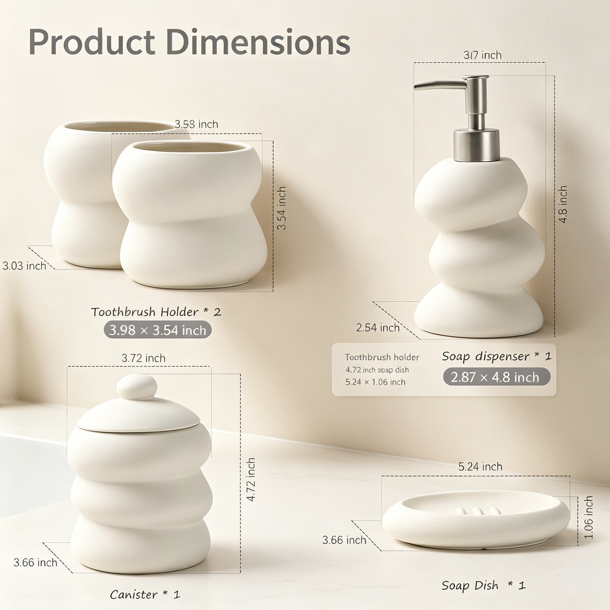 5-Piece Bathroom Accessories Set