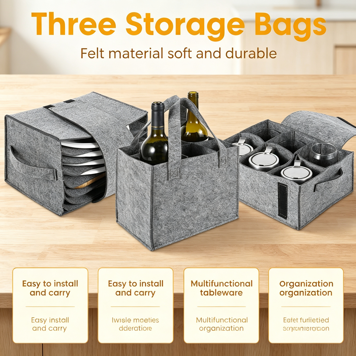 Felt Tableware Storage Set